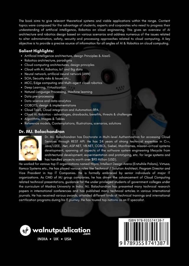 Artificial Intelligence and Robotics on Cloud Engineering - Back Cover