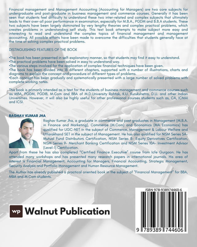 Financial Management & Management Accounting - Back Cover