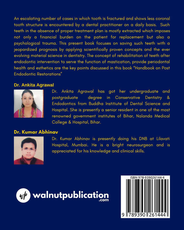 Handbook on Post Endodontic Restoration - Back Cover