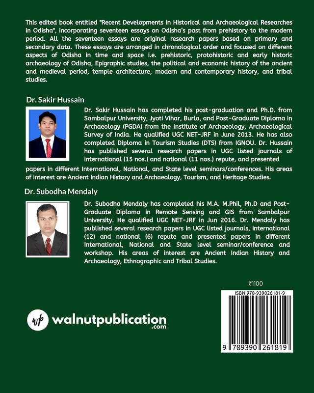 Recent Developments in Historical and Archaeological Researches in Odisha - Back Cover