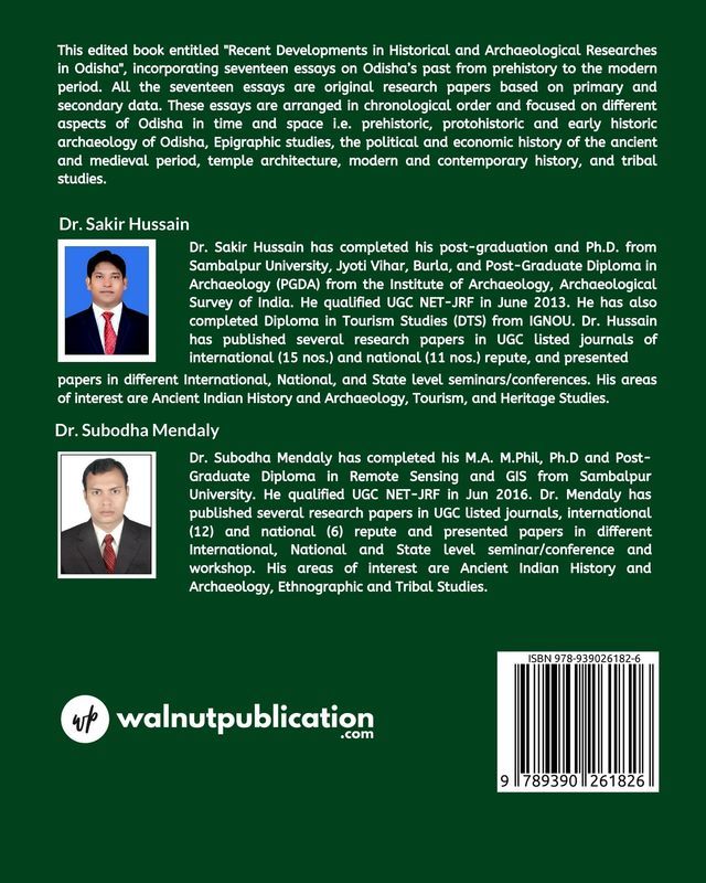 Recent Developments in Historical and Archaeological Researches in Odisha - Back Cover