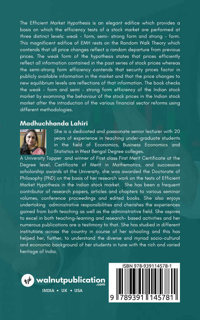 Semi-Strong Form Efficiency of Indian Stock Market in Post-Reform Period - Back Cover