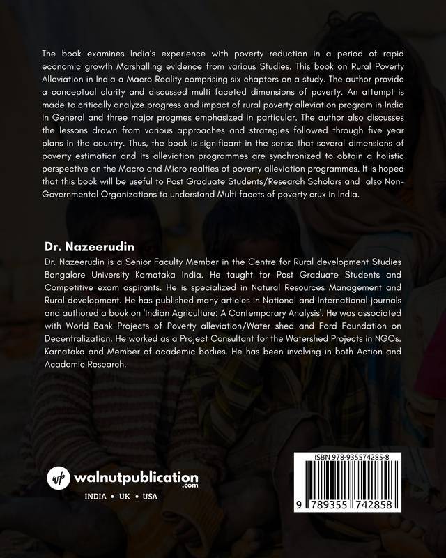 Rural Poverty Alleviation in India: A Macro Reality - Back Cover