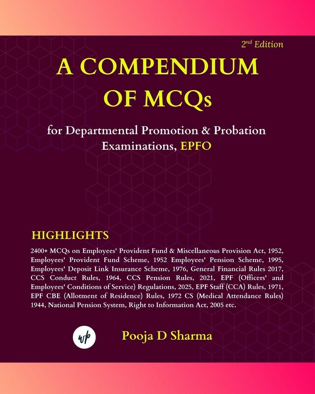 A Compendium of MCQs for Departmental Promotion & Probation Examinations, EPFO - Front Cover