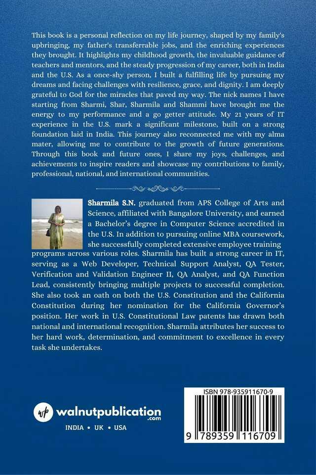 My Journey: The Metamorphosis - Back Cover