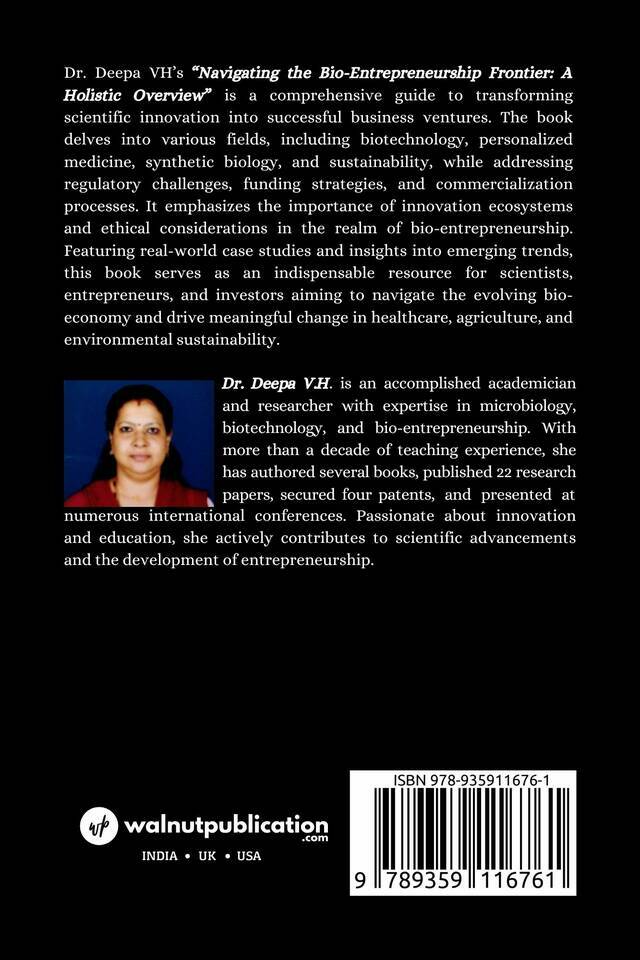 Navigating the Bio-Entrepreneurship Frontier: A Holistic Overview - Back Cover