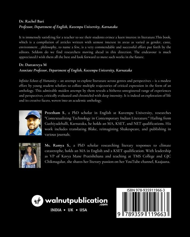 Infinite Echoes of Humanity: Exploring Literature Across Genres and Perspectives - Back Cover