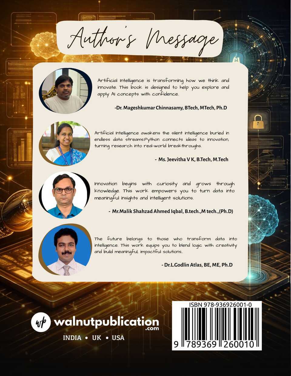 Advanced Artificial Intelligence in Research and Applications Using Python: Hands on AI, Machine Learning, Deep Learning and Research Tools for Modern Computational Solutions - Back Cover