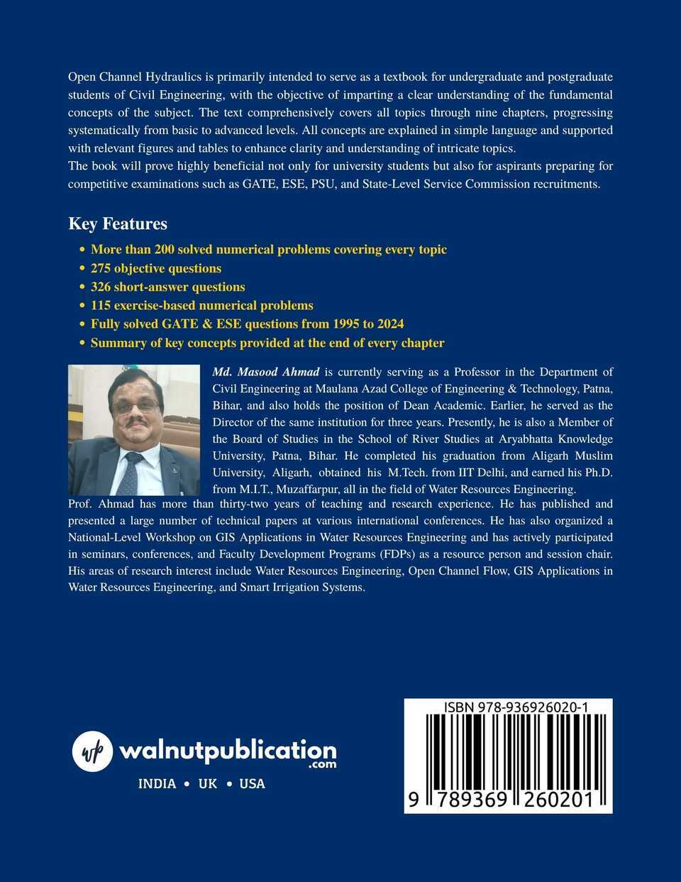 Open Channel Hydraulics - Back Cover