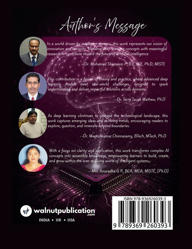 Frontiers in Deep Learning and Intelligent Systems: Advanced Methods, Robust Architectures, and Emerging Applications - Back Cover