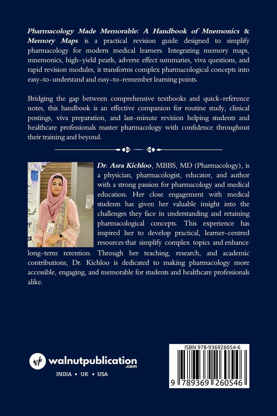 Pharmacology Made Memorable: A Handbook of Mnemonics & Memory Maps - Back Cover