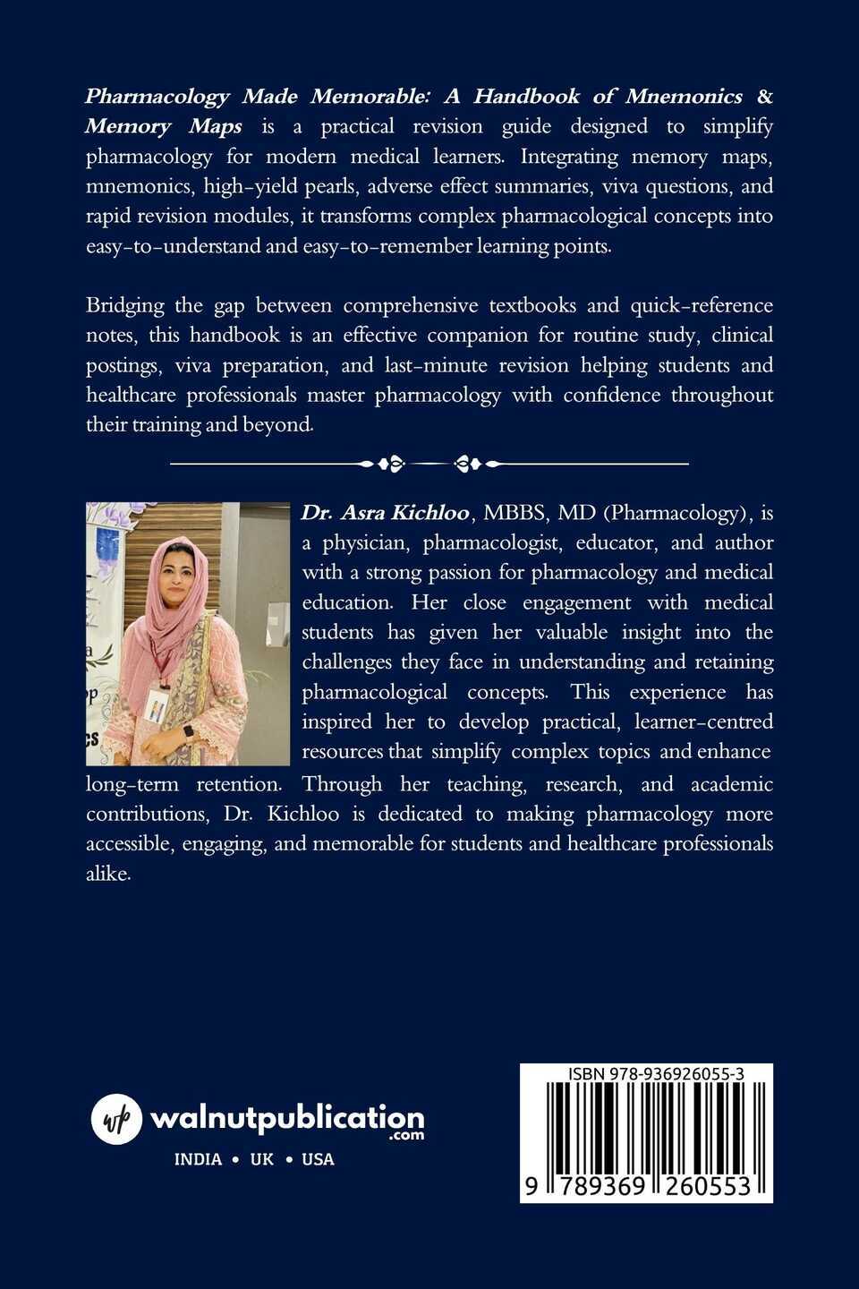 Pharmacology Made Memorable: A Handbook of Mnemonics & Memory Maps - Back Cover