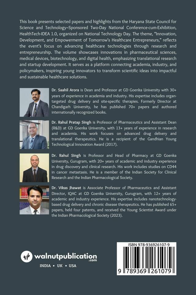 Two-Day National Conference-cum-Exhibition on HealthTech – IDEA 1.0 - Back Cover