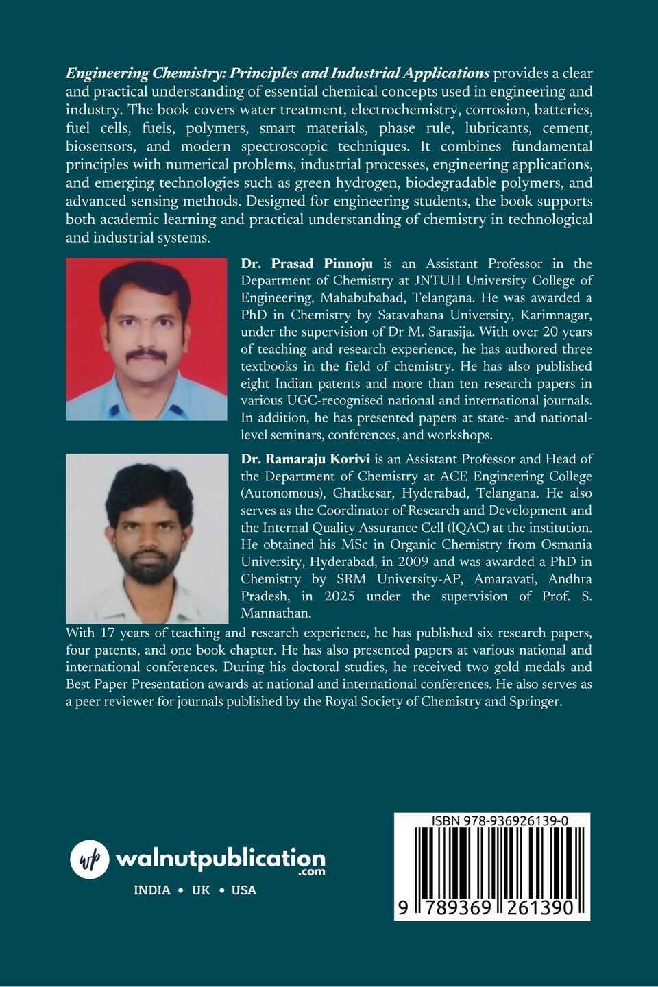 Engineering Chemistry: Principles and Industrial Applications - Back Cover