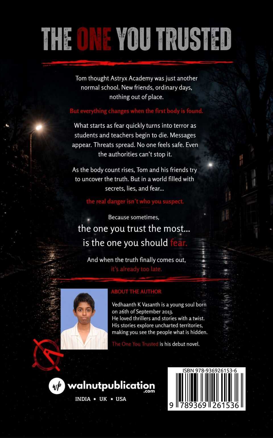 The One You Trusted - Back Cover