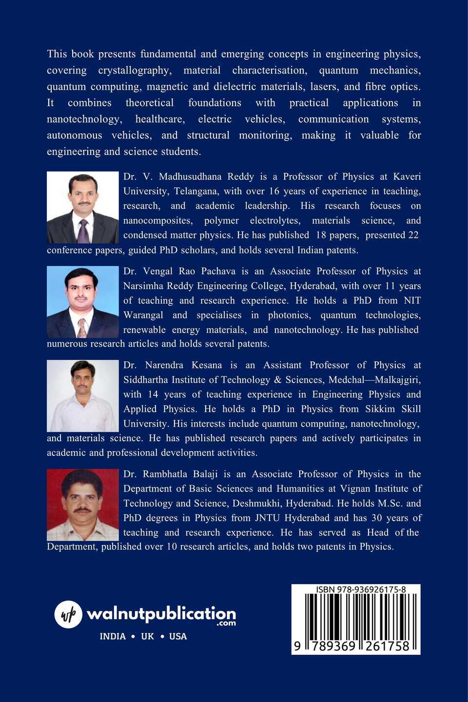 Engineering Physics: Concepts and Contemporary Applications - Back Cover