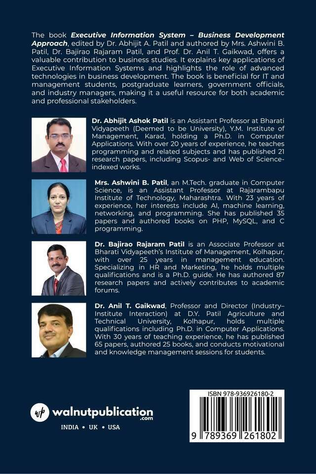 Executive Information System - Business Development Approach - Back Cover