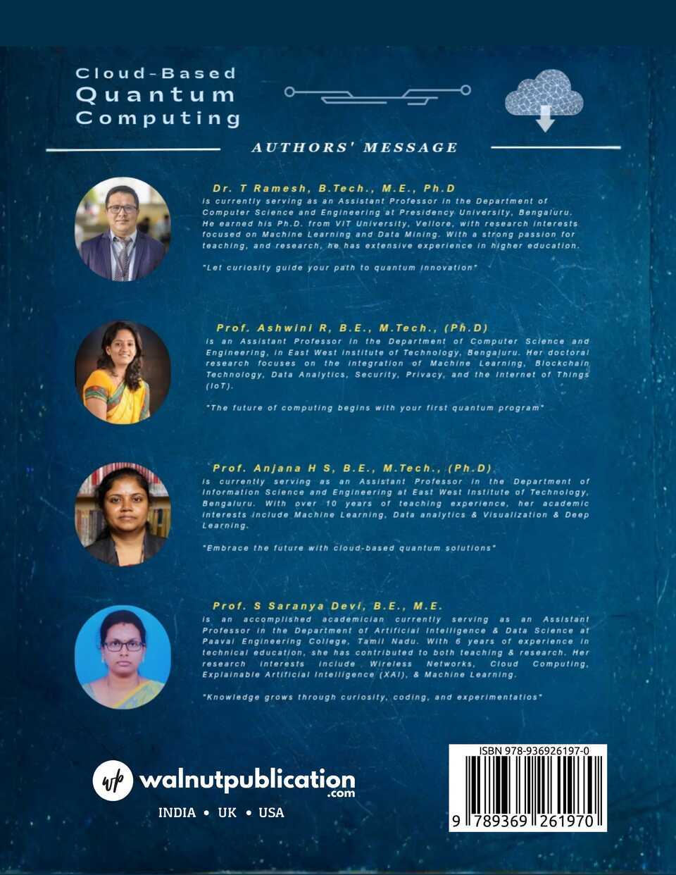 Cloud-Based Quantum Computing: Fundamentals, Programming, and Hands-on Applications with Python - Back Cover