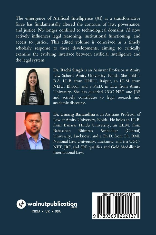 AI and the Future of Justice: Transforming Law in the Digital Age - Back Cover