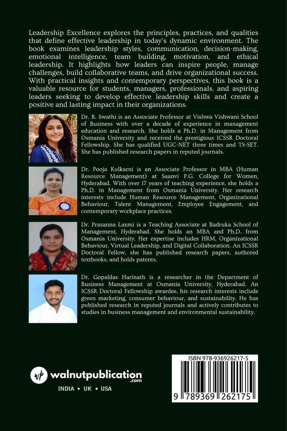 Leadership Excellence - Back Cover
