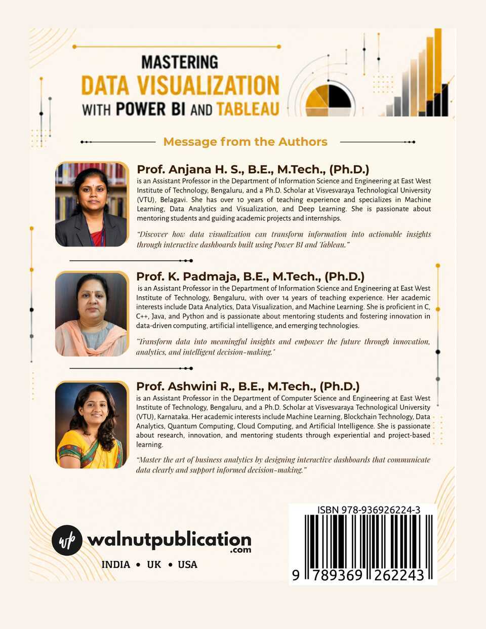 Mastering Data Visualization with Power BI and Tableau A Hands-on Guide to Interactive Dashboards and Business Analytics - Back Cover