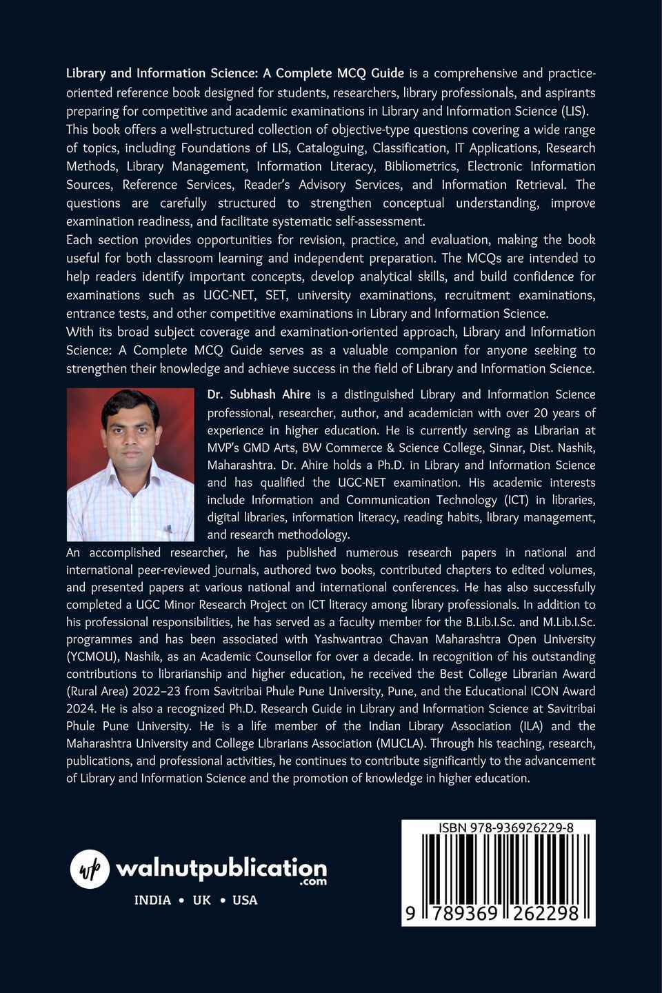 Library and Information Science: A Complete MCQ Guide - Back Cover