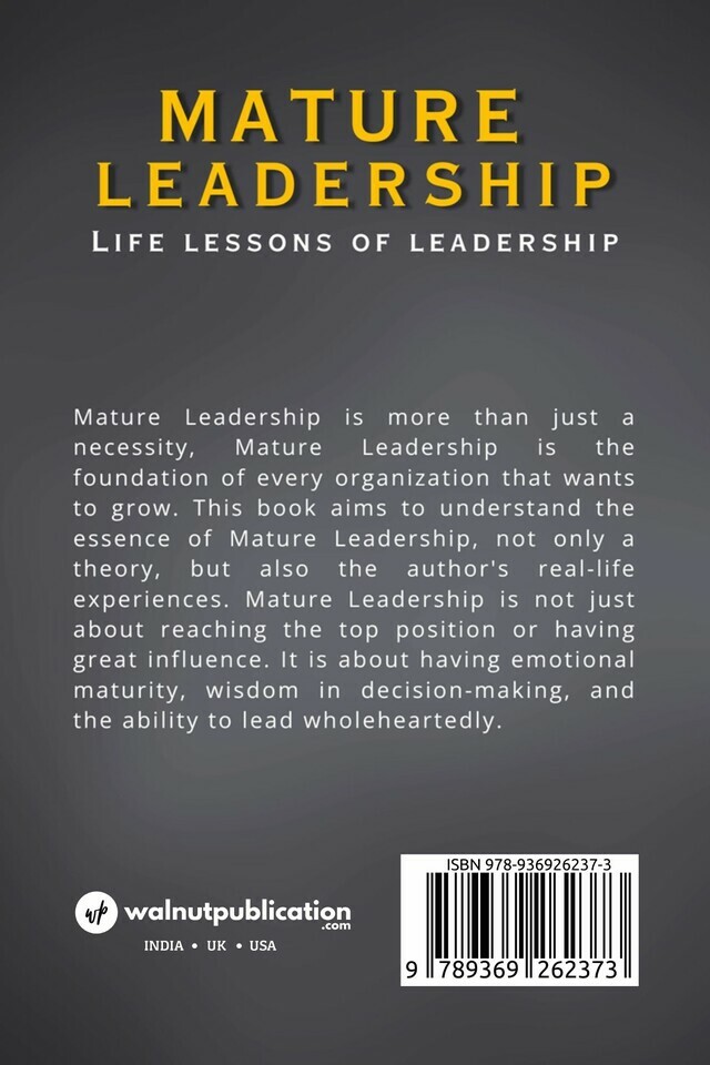 Mature Leadership - Back Cover