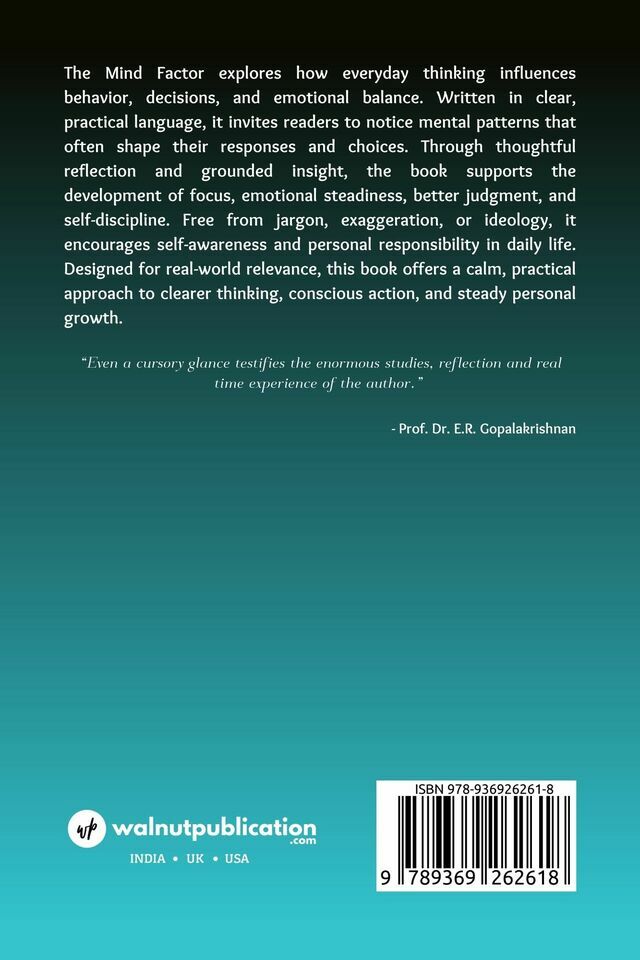 The MIND Factor - Back Cover