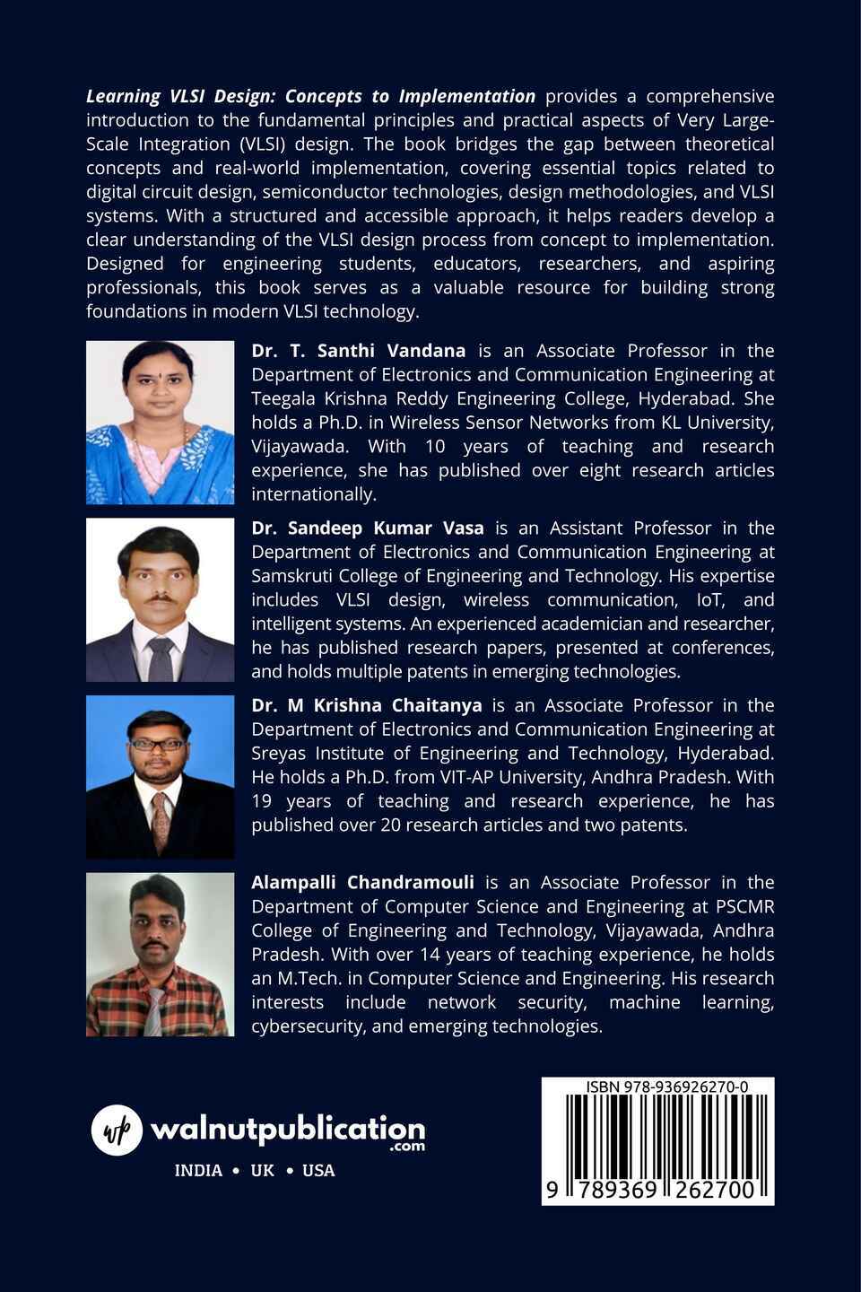 Learning VLSI Design: Concepts to Implementation - Back Cover