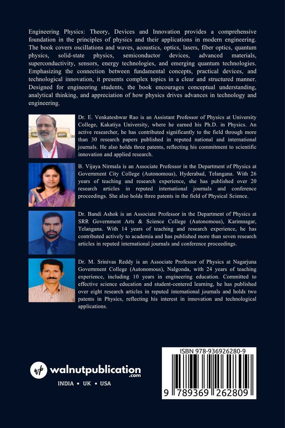 Engineering Physics: Theory, Devices and Innovation - Back Cover