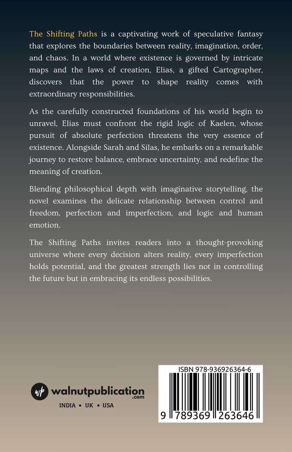 The Shifting Paths - Back Cover