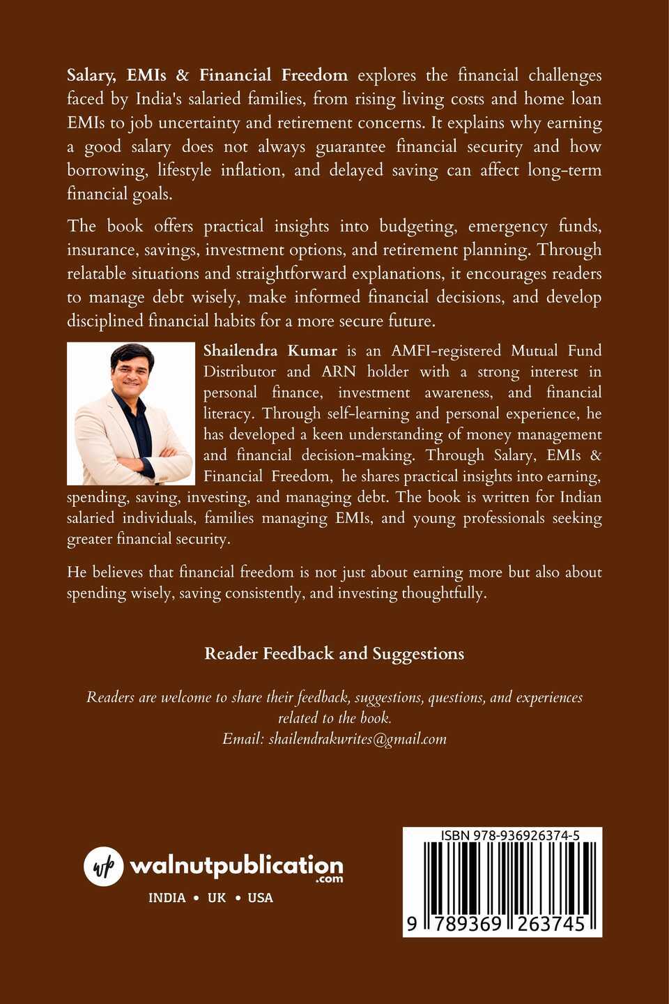 Salary, EMIs & Financial Freedom - Back Cover
