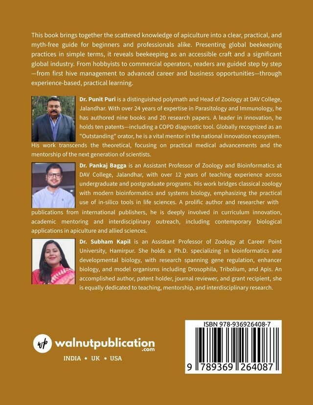 Beekeeping Methods and Techniques: Applied Zoology - Back Cover