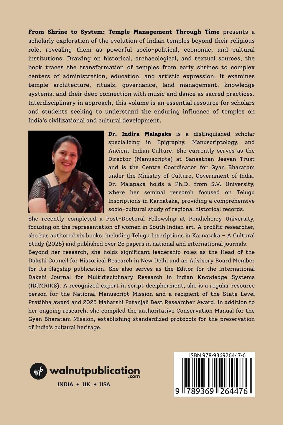 From Shrine to System: Temple Management Through Time - Back Cover