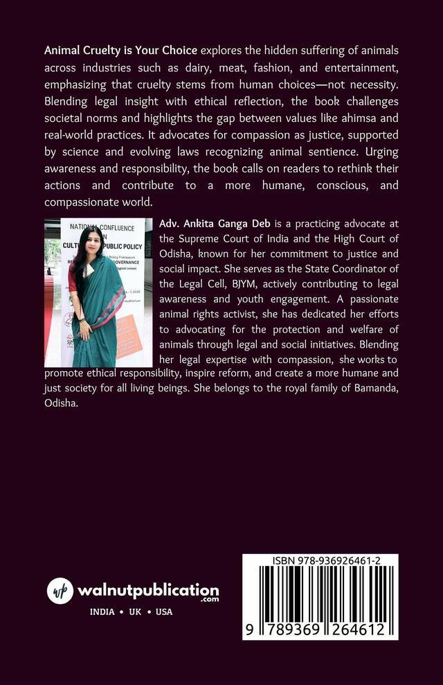 Animal Cruelty is Your Choice - Back Cover