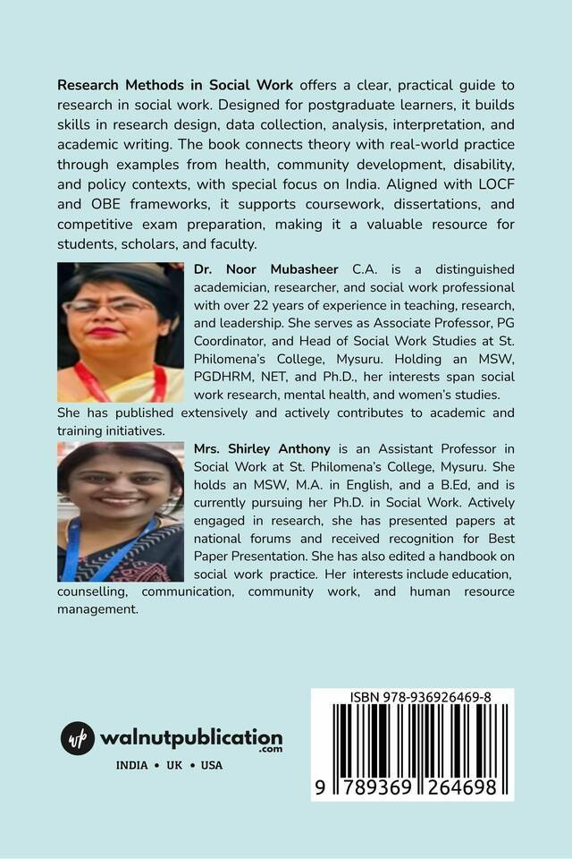 Research Methods in Social Work - Back Cover
