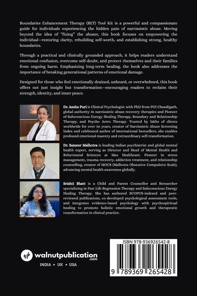 Boundaries Enhancement Therapy Toolkit - Back Cover
