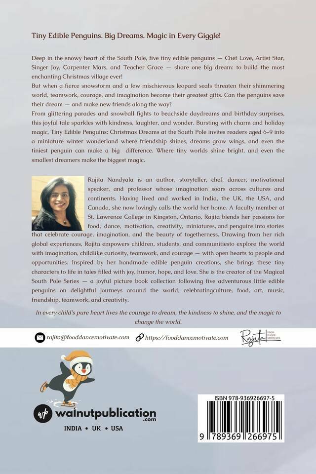 Five Little Penguins Big Dreams : A Magical Christmas – and a Year of Miniature Wonders - Back Cover