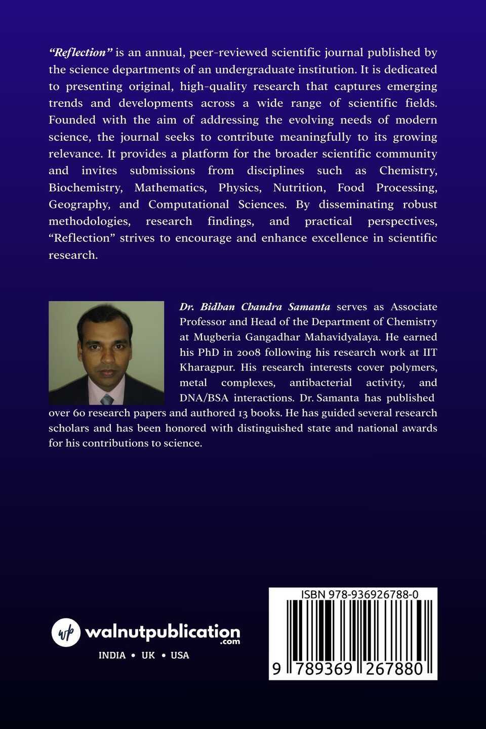 Reflection 2025: A Yearly Publication of Science Departments, Mugberia Gangadhar Mahavidyalaya - Back Cover