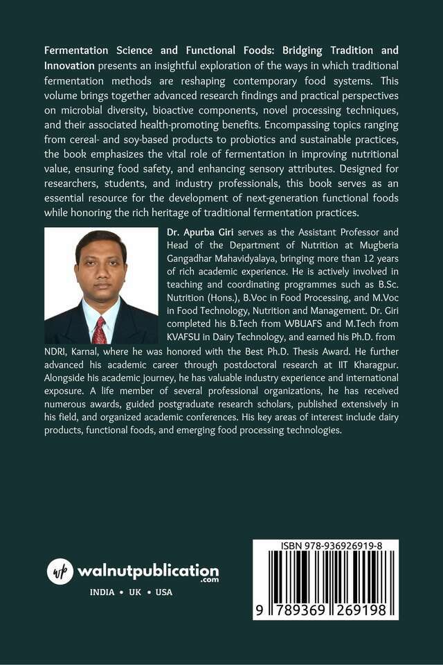 Fermentation Science and Functional Foods: Bridging Tradition and Innovation - Back Cover