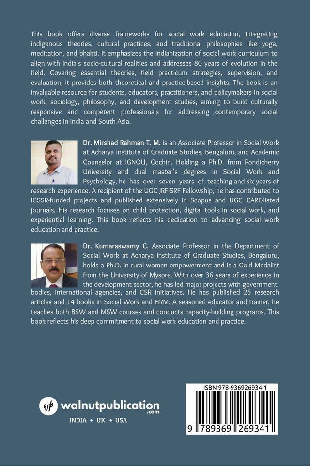 Perspectives on Fields of Social Work Practice - Back Cover