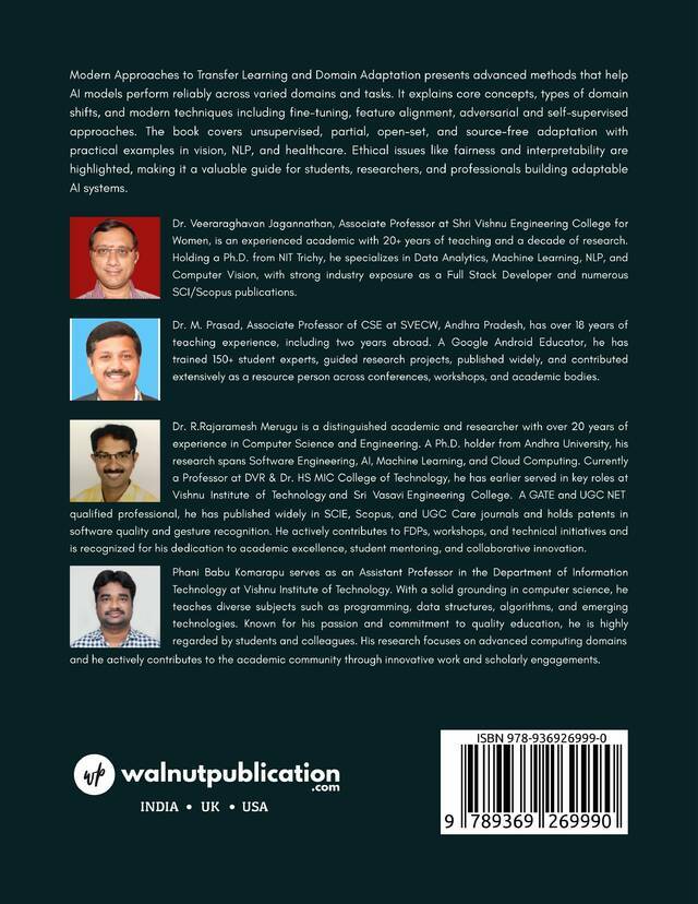 Modern Approaches to Transfer Learning and Domain Adaptation - Back Cover