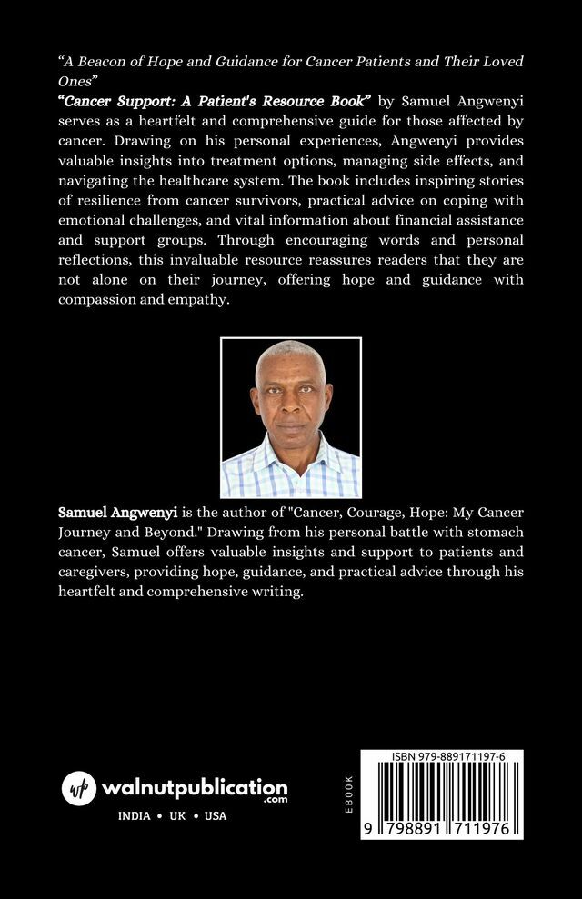 Cancer Support: A Patient's Resource Book - Back Cover