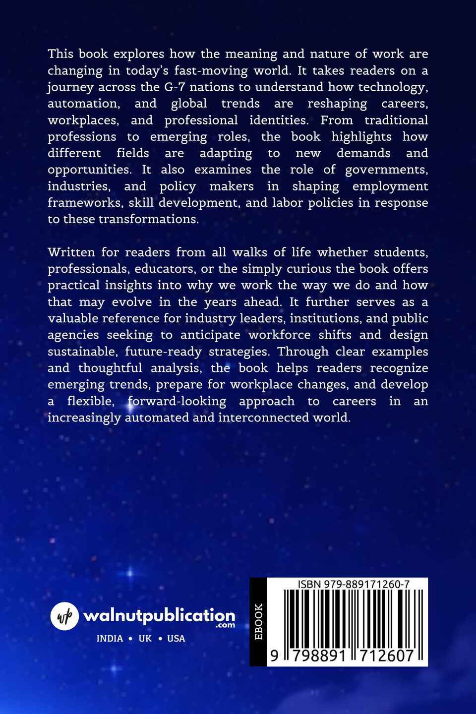 Future of Work-G7 Nations: Trends, Insights and Automation Effects - Back Cover