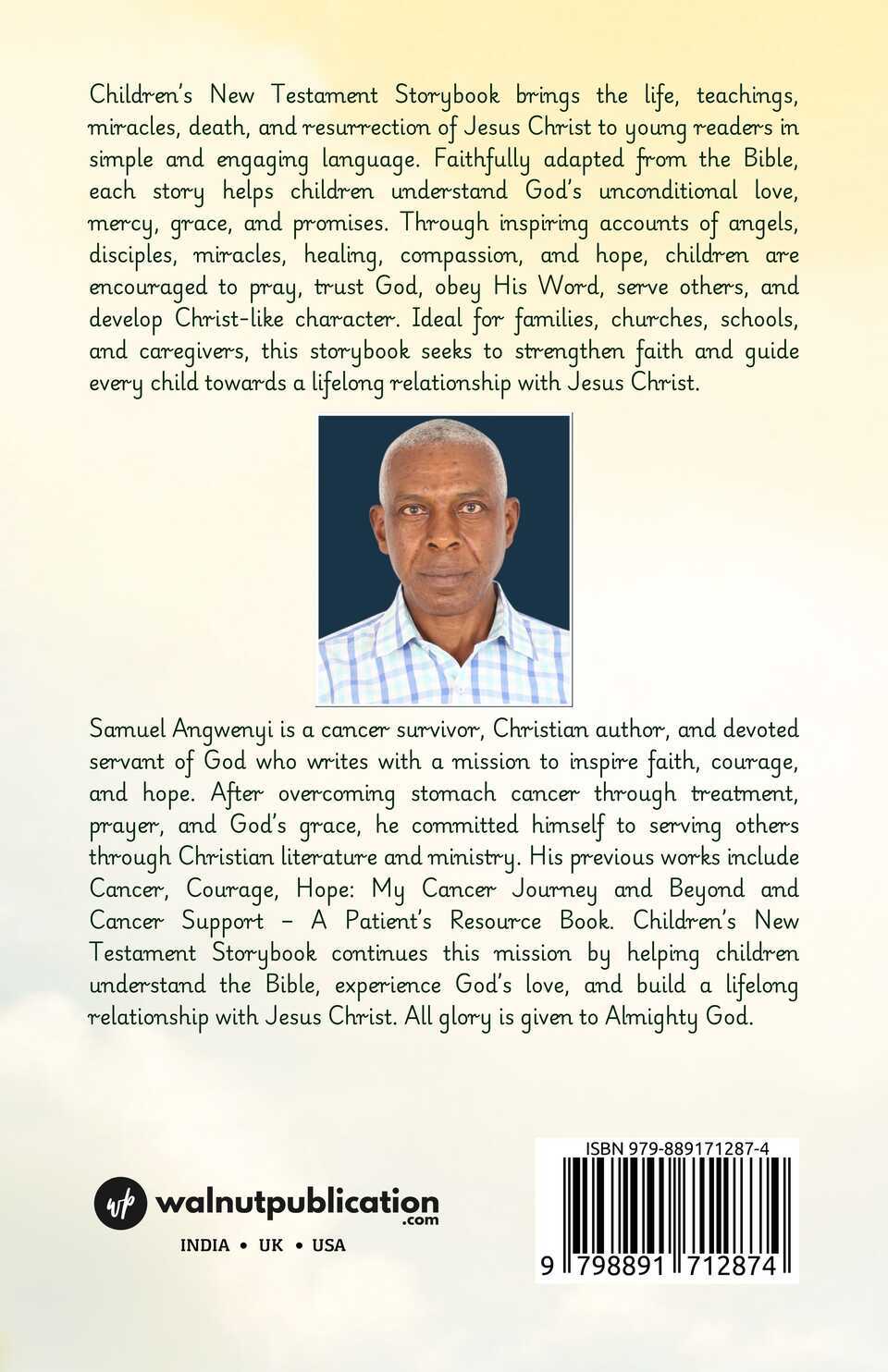 Children’s New Testament Storybook - Back Cover