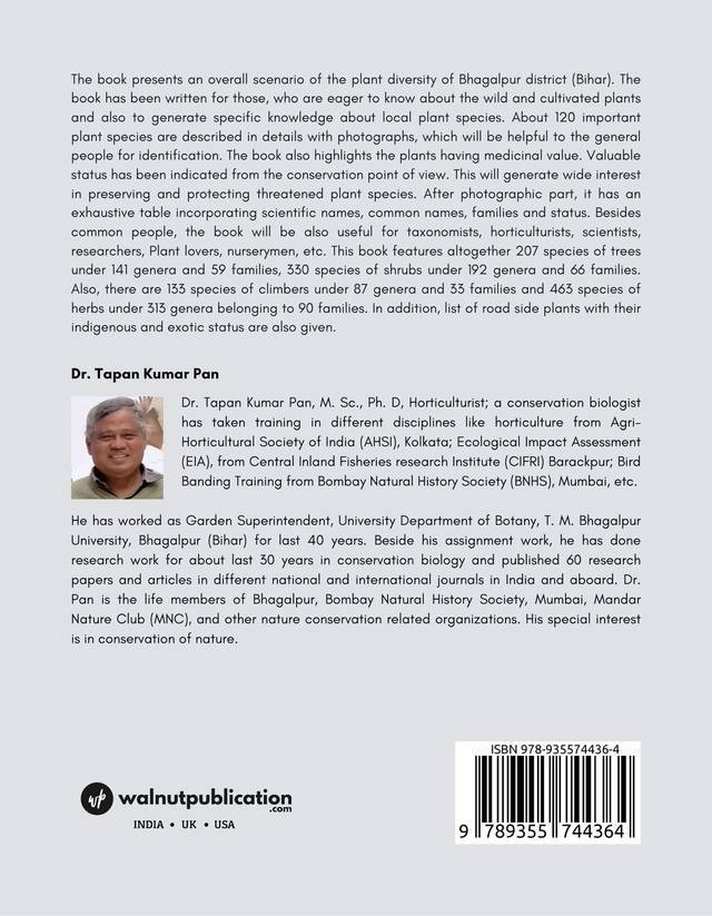 Wild and Cultivated Plants of Bhagalpur - Back Cover