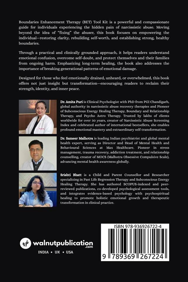 Boundaries Enhancement Therapy Toolkit - Back Cover