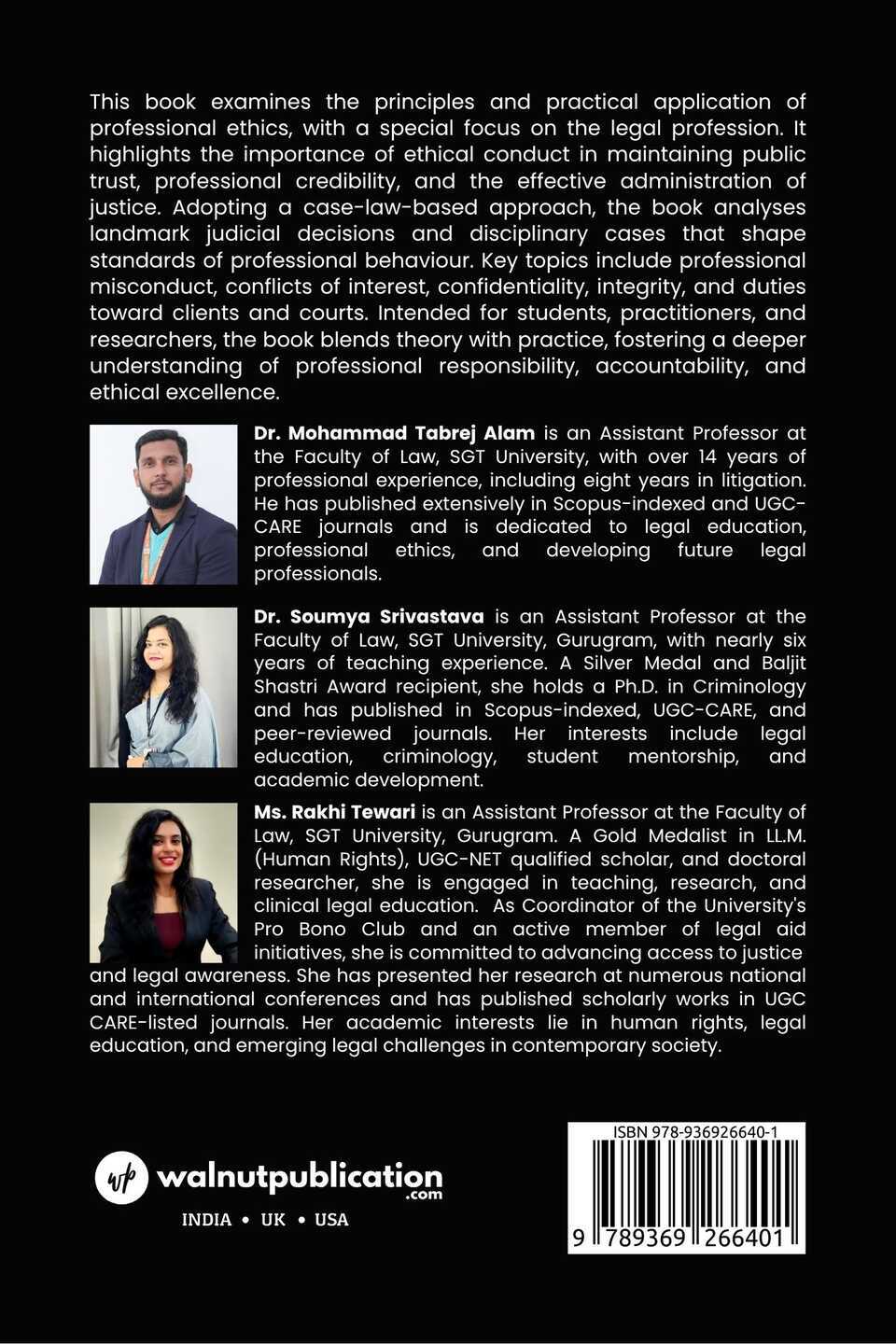 Navigating Professional Ethics: A Case-Based Guide - Back Cover